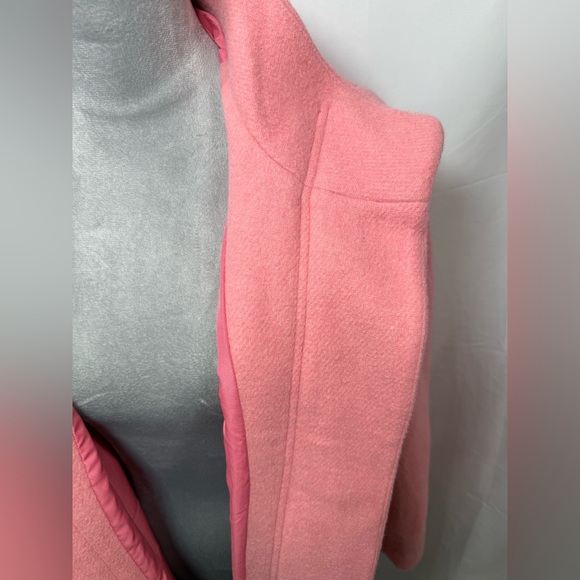 J Crew Mercantile Coat Womens Size 6 Pink Wool Blend Funnel Neck Jacket - Picture 9 of 15